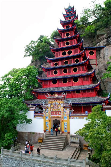 shibaozhai stone treasure fortress located  zhong county