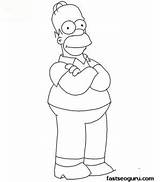 Simpson Homer Coloring Simpsons Printable Pages Kids Relaxed Cartoon  Print Drawings Svg Visit Login Coloriage sketch template