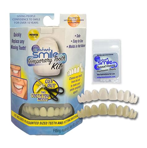 Instant Smile Teeth Top Bright White Replacement Tooth Kit Walmart