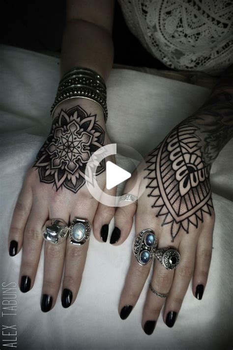 pin  mandala hand tattoo