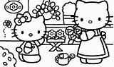 Kitty Hello Coloring Pages Printable Library Clipart sketch template