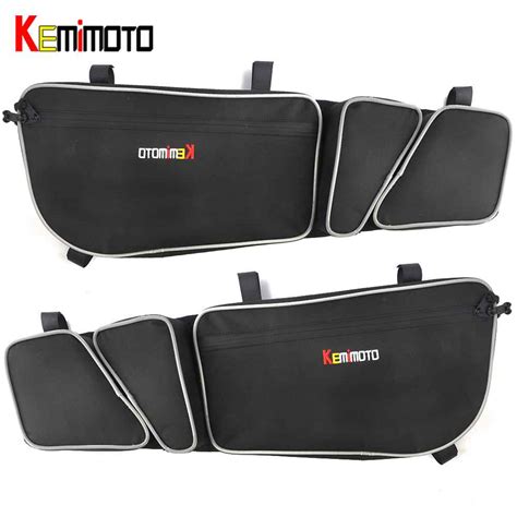 kemimoto utv door bags passenger  driver side storage bag knee pad    maverick  max