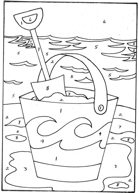 color  number summer coloring pages coloring pages  kids