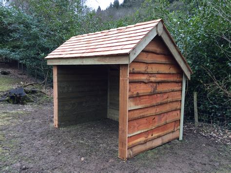 waney edge field sheep shelter  wooden workshop oakford devon