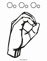 Oo Coloring Sign Language Letter Alphabet Asl Twistynoodle Cursive Favorites Login Add Noodle Fingers Thumb Change Template sketch template