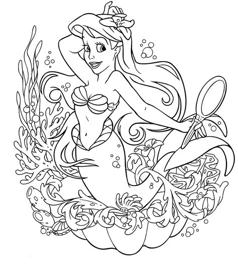 disney  mermaid coloring page  gift ideas blog
