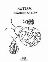 Awareness Autistic sketch template