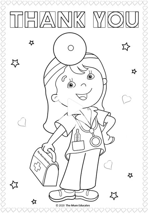 colouring sheets  kids doctorsnursesnhs  mum educates