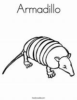 Coloring Armadillo Built California Print Usa Twistynoodle Noodle sketch template