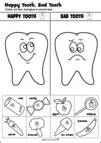 sad tooth coloring page  printable coloring pages