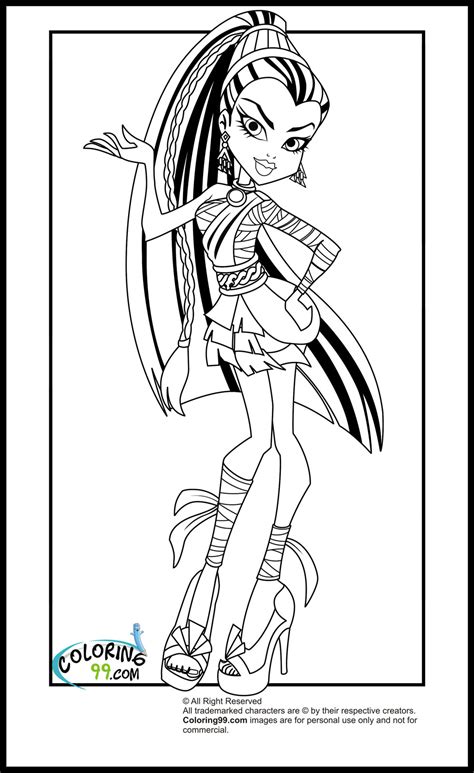 monster high coloring pages team colors