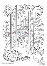 Illuminated Colouring Letter Pages Village Activity Explore sketch template