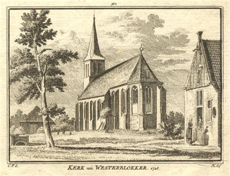 kerk van westerblokker  een antieke prent van blokker  noord holland door  spilman