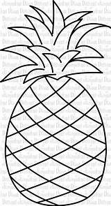 Pineapple Outline Clipart Coloring Drawing Template Pages Clip Printable Apple Ananas Colouring Cute Fruit Hawaiian Kids Craft Search Print Tattoo sketch template