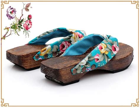2017 women s clogs japanese geta wooden flip flops floral sandals