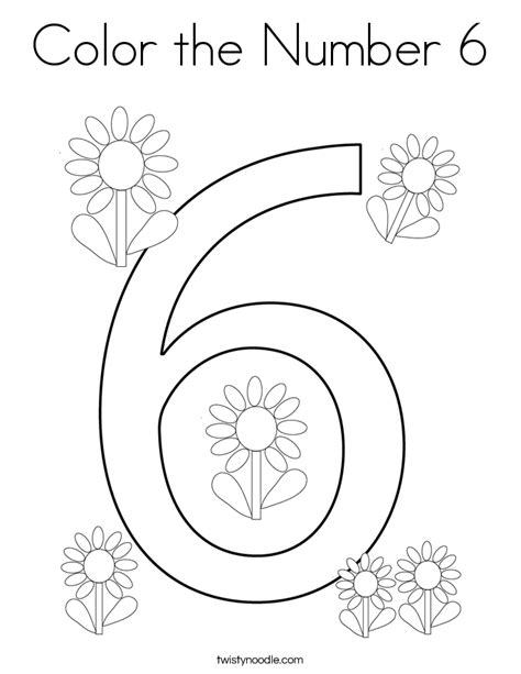 color  number  coloring page twisty noodle
