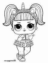 Lol Unicorn Coloring Pages Doll Printable Surprise sketch template