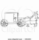 Amish Buggy Outline Pulling Clipart Illustration Royalty Horse Gray Couple Poster Print Djart Clip Vector Dennis Cox Rf Clipartof Eps sketch template