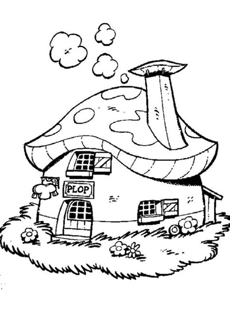 pin op house colouring pages