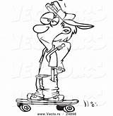 Skater Outlined Toonaday Vecto Drawings sketch template
