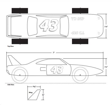 printable pinewood derby cars templates