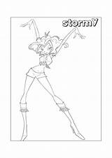 Winx Stormy sketch template