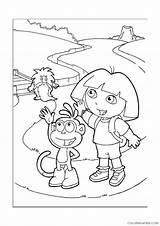 Coloring4free Dora Explorer Printable Pages Coloring sketch template