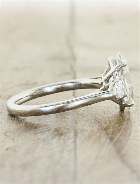 Permelia Oval Diamond Three Stone Engagement Ring Ken And Dana Design