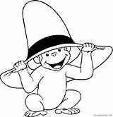 Coloring4free Curious George Coloring Pages Wearing Hat Yellow Related Posts sketch template