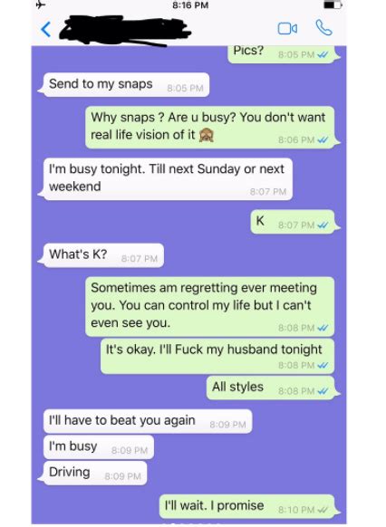 deny your husband sex leaked chats of a cheating wife