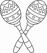 Maracas Clipart Clip Percussion Mexican Outline Instruments Coloring Pages Line Cinco Mayo Kids Music Sweetclipart Shakers Para Cute Preschool Activities sketch template