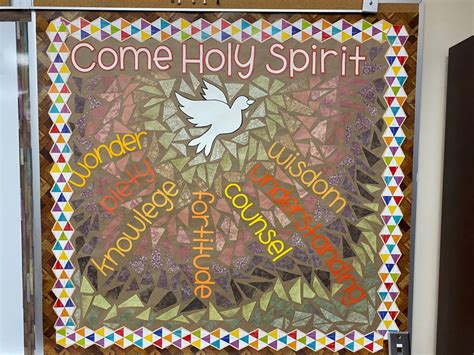 Ts Of The Holy Spirit Stained Glass Bulletin Board