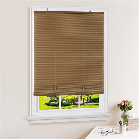 powersellerusa oval cordless rollup light filtering window blinds roller shades    beige
