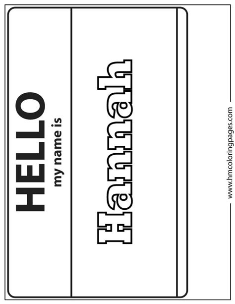 hannah coloring page  coloring pages  tag design coloring pages