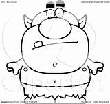 Goblin Cartoon Coloring Clipart Outlined Vector Thoman Cory Royalty sketch template