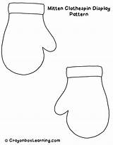 Mitten Template Pattern Mittens Printable Clipart Winter Coloring Preschool Crafts Outline Craft Large Activity Color Activities Pages Felt Kids Thinkcrafts sketch template