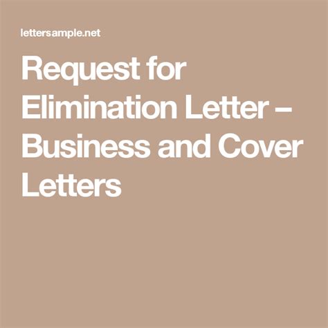 request  elimination letter business  cover letters cover