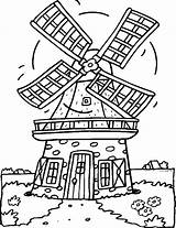 Coloring Windmill Molen Kleurplaat Windmills Van Pages Brood Holland Windmolens Fun Kids Tot Graan Colour 77kb sketch template