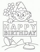 Birthday Coloring Happy Card Pages Cards Printable Dad Kids Boy Drawing Flower Clipart Color Dinosaur Sister Huge Colouring Birth Frozen sketch template
