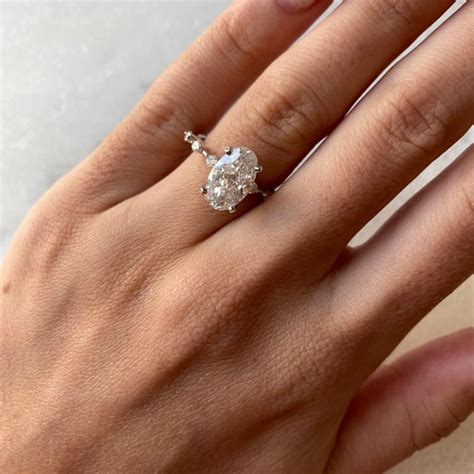 diamond engagement ring  carat oval    gold etsy