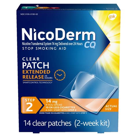 nicoderm cq nicotine patch clear step   quit smoking mg