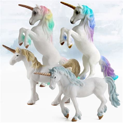 colors actiontoy figures unicorn european myths  legends toys plastic doll animal