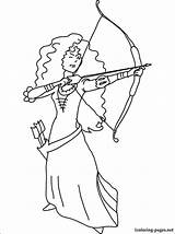 Merida Coloring Pages Bow Arrow Arrows Getcolorings Getdrawings Printable Colorings sketch template