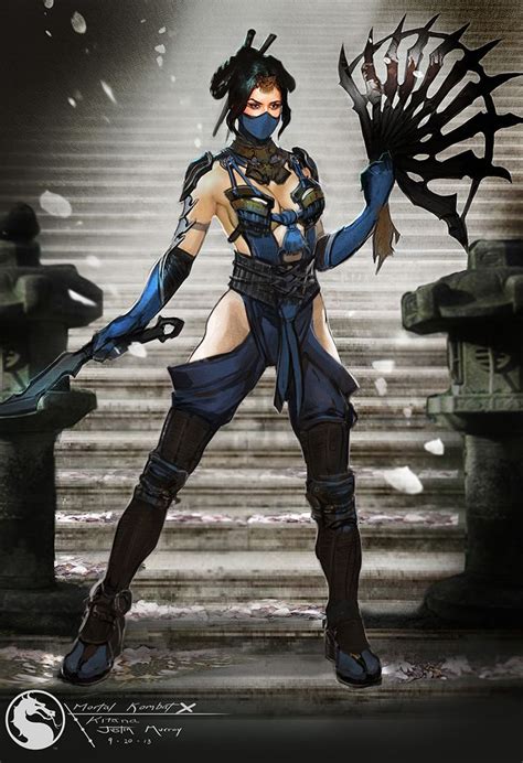 mkx kitana by raggedy annedroid game pinterest art