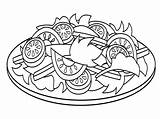 Salad Template Coloring Pages sketch template