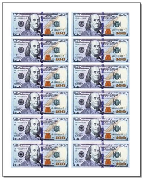downloadable  printable realistic play money templates fake play