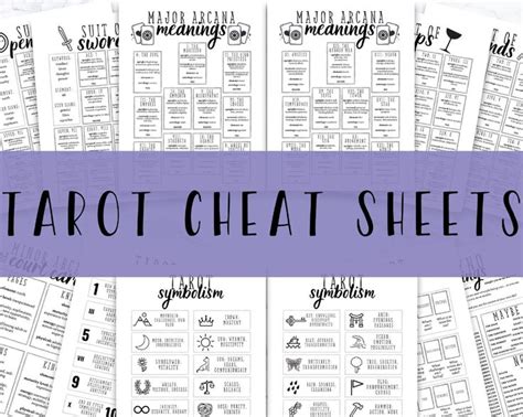 tarot cheat sheet tarot card meanings learn tarot etsy uk tarot