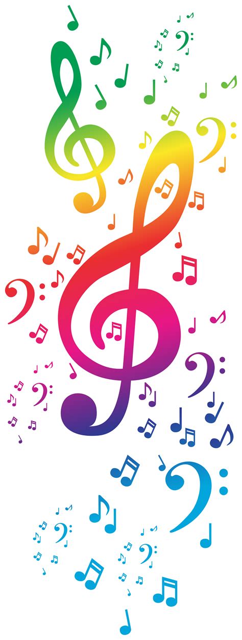 colorful musical notes symbols colourful  notes png transparent