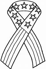 Coloring Pages July Patriotic 4th Ribbon Printable Cancer Flag Patriots Color Awareness American Fourth Breast Clipart Adults Grade Crafts Kids sketch template