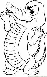 Coloring Pages Crocodile Printable Printables Toddlers Alligator sketch template